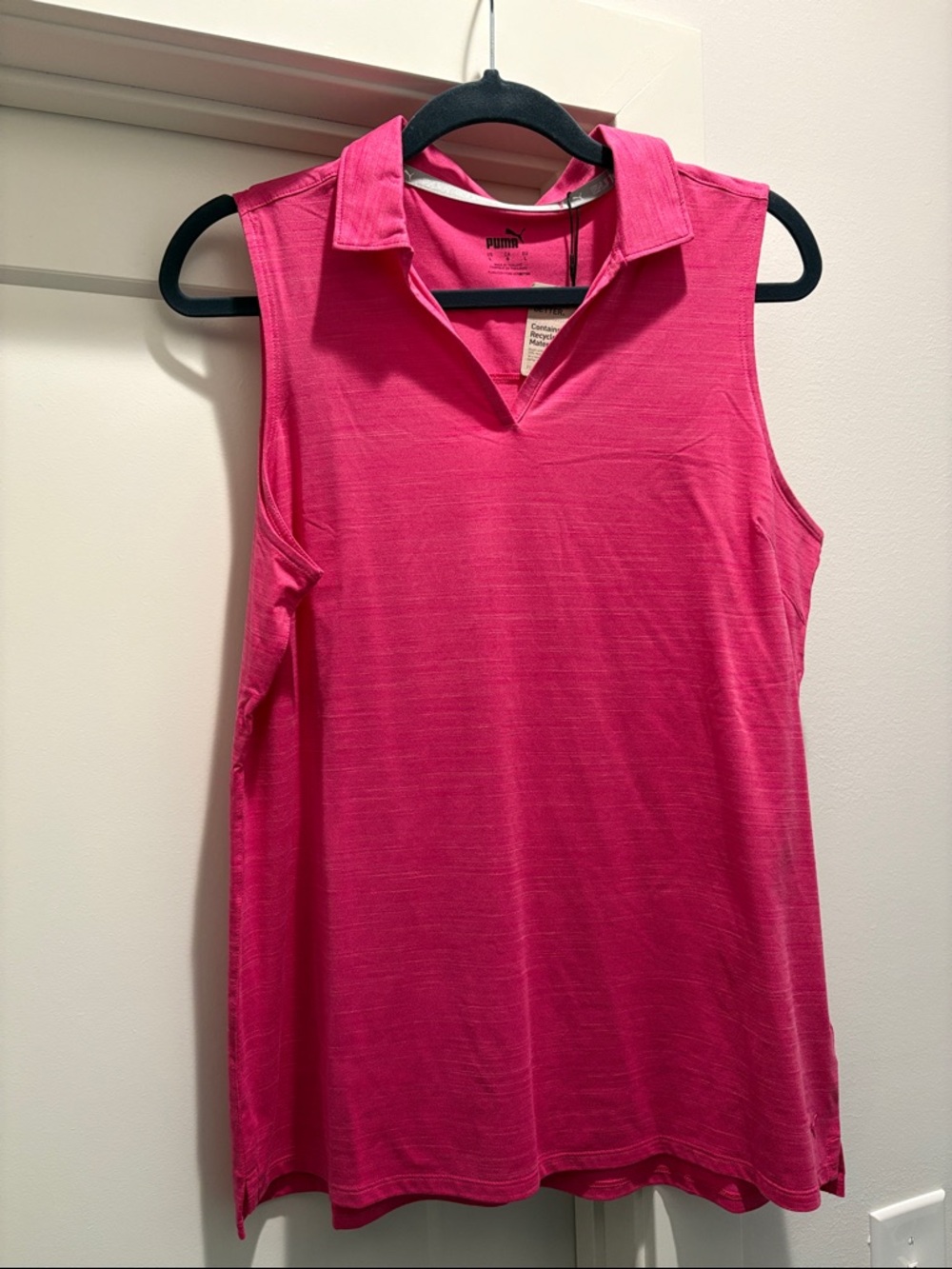 NWT Puma Sleeveless Polo Tank - Hot Pink